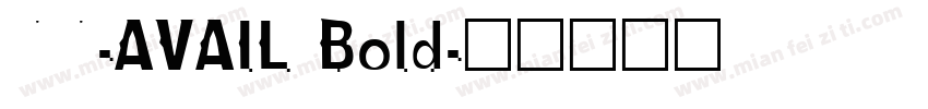 NN-AVAIL Bold字体转换
